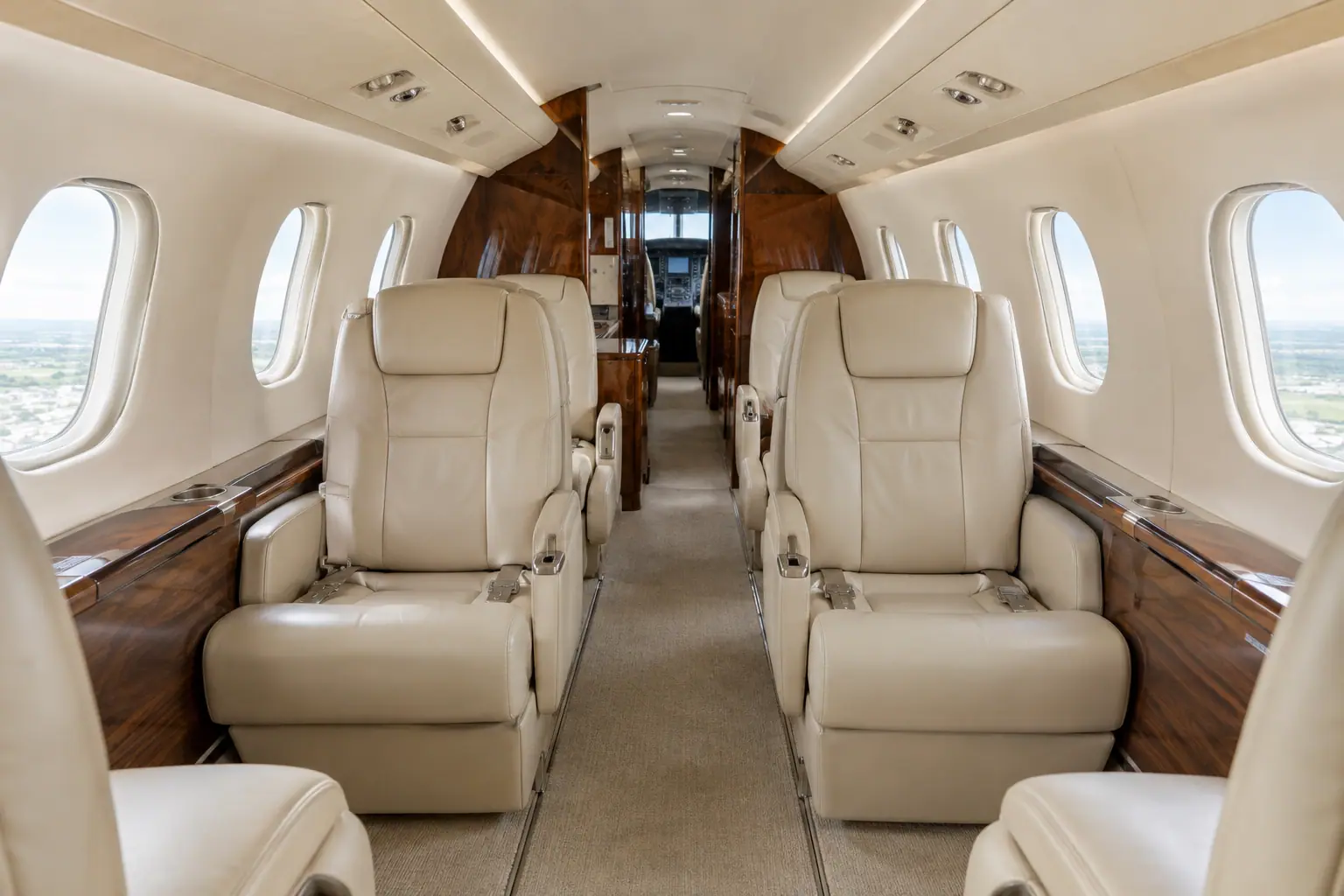 Turboprop cabin interior