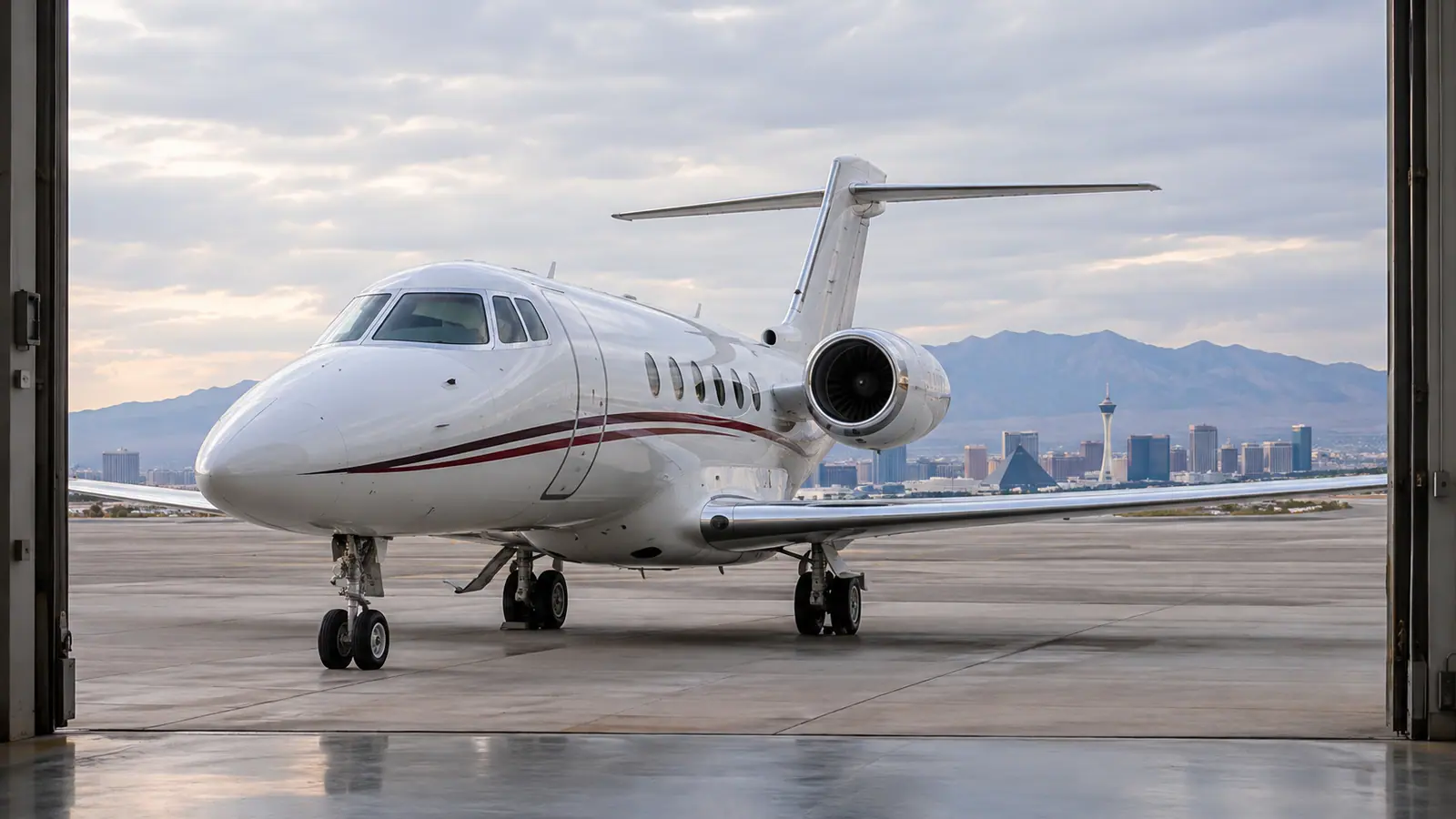 Private jet near Las Vegas